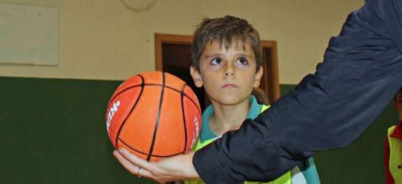 Niños en el Basketball Camp