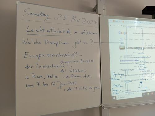 Proyecto STEM de pluviómetros, preparación para los exámenes oficiales, evento sobre el Campeonato Europeo de Atletismo y merendolas de fin de curso / STEM-Projekt mit Regenmessern, Vorbereitung auf offizielle Prüfungen, Event zur Leichtathletik Europameisterschaft und Abschlussfeiern am Ende des Kurses