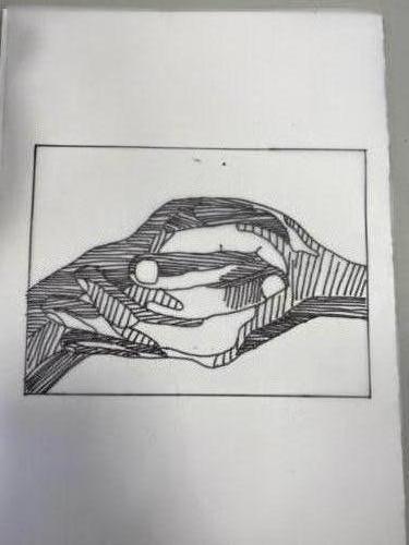 Rayado, sombreado de manos / Schraffieren Hände