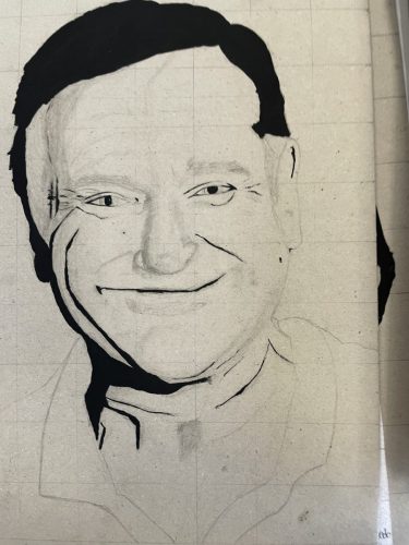 Portraits mit Rasterverfahren / Retratos con cuadricula
