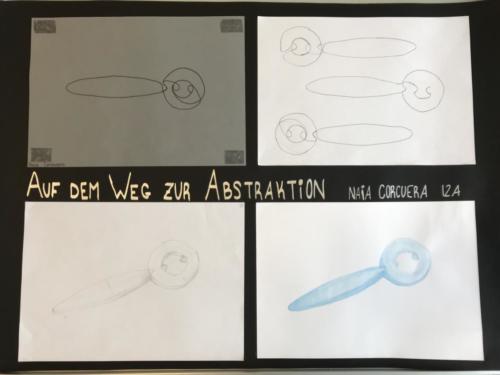 Auf dem Weg zur Abstraktion mit einem Strich / De camino a la abstracción con una línea