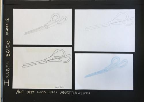 Auf dem Weg zur Abstraktion mit einem Strich / De camino a la abstracción con una línea